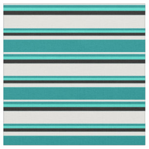 Tissu Cyan clair, Cyan foncé, Turquoise et Noir