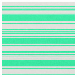 Tissu Cyan clair et Motif rayé vert