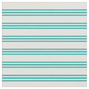 Tissu Cyan clair et vert de mer clair lignes