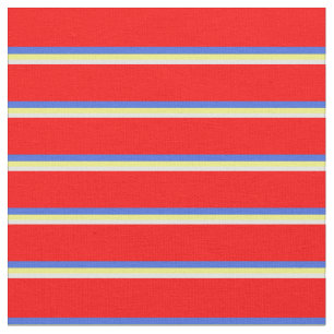 Tissu Cyan clair, jaune, bleu royal et rouge