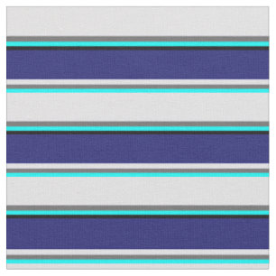 Tissu Cyan, Dim Grey, Lavande, Minuit Bleu & Noir