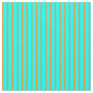 Tissu Cyan et Motif orange foncé