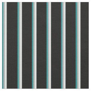 Tissu Cyan foncé, Gris foncé, Cyan clair et lignes noire
