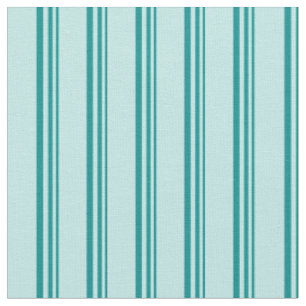 Tissu Cyan foncé & lignes turquoise/Motif de rayures