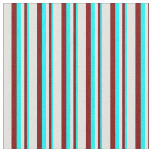 Tissu Cyan, Maroon et Cyan clair Motif des rayures