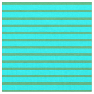 Tissu Cyan & Sea Green Motif de couleur des rayures