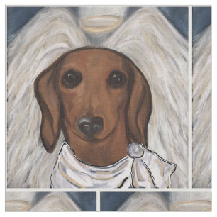 Tissu Dachshund Rouge