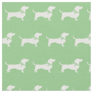Tissu Dachshund Weiner Sage Green
