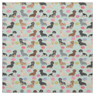 Tissu Dachshunds Donuts Fabric - jolie impression en tis