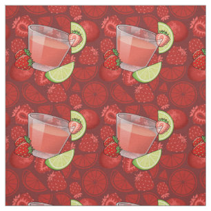 Tissu Daiquiri aux fraises