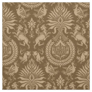 Tissu Damas du 12ème siècle avec animaux