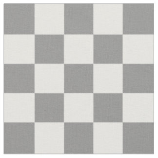 Tissu Damas gris et blanc à carreaux de 1 pouce