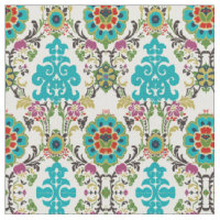 Damask Floral Patterns Plum Turquoise