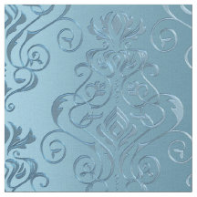 Damassé florale de bleus layette