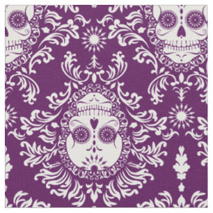 Tissu Damassé morte - motif chic de damassé de crâne 