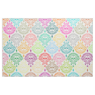 Tissu Damassé morte - motif chic de damassé de crâne 