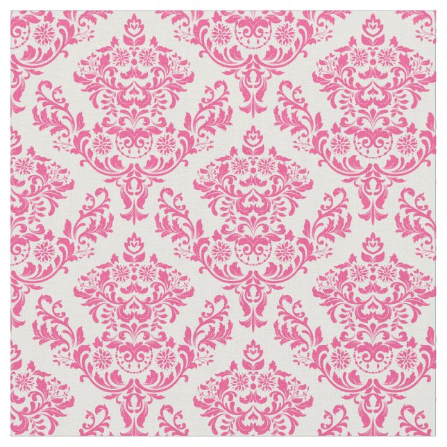 Tissu Damassé rose et blanche (Fermer)