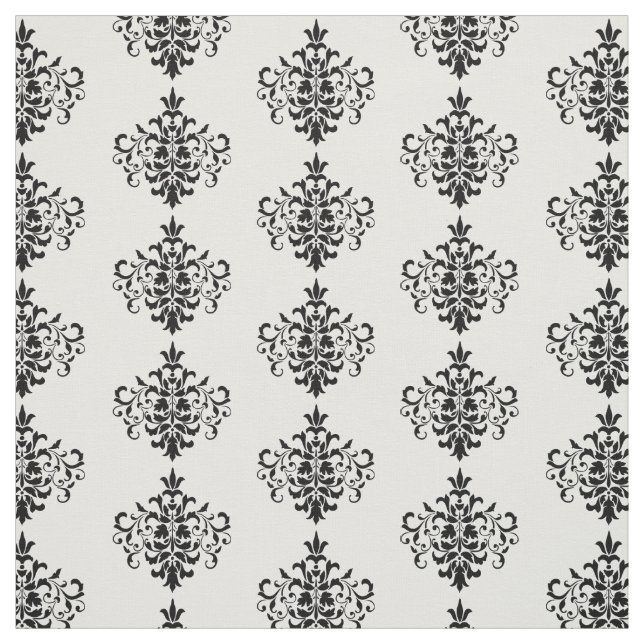 Tissu Damassé Tissu-Noire et blanche faite sur commande (Échantillon)
