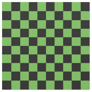 Tissu Damier vert et noir