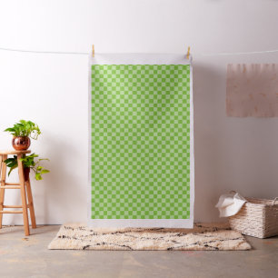 Tissu Damier vert pomme