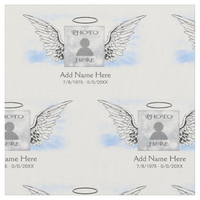 Tissu Dans Loving Memory Custom Photo Fabric (Fermer)