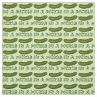 Dans une pilule Crunchy Green Dill Pickles Fabric