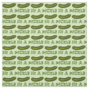 Tissu Dans une pilule Crunchy Green Dill Pickles Fabric
