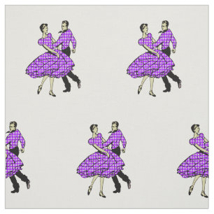 Tissu Danse carrée de couples occidentaux de danse de