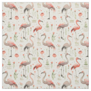 Tissu Danse en l'air : Flamant rose Whimsy