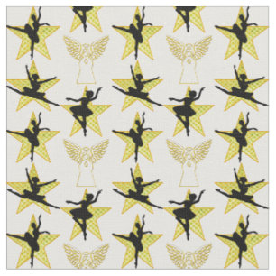TISSU DANSEUR D'OR GORGEEUX CONCEPTION DE NOËL