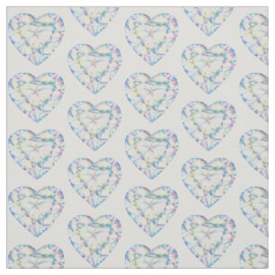 Tissu d'aquarelle en diamant coupé au coeur
