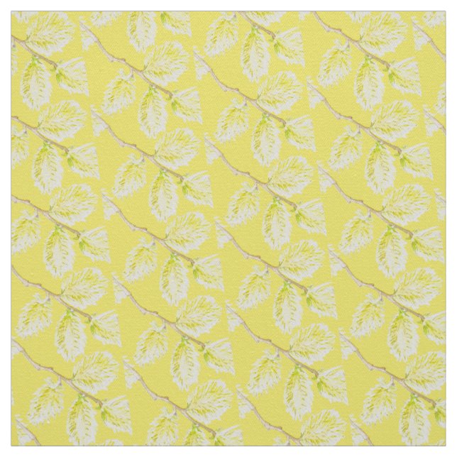 Tissu d'aquarelle jaune ressort (Échantillon)