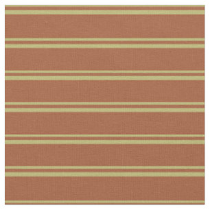 Tissu Dark Khaki & Sienna Linked/Striped Motif