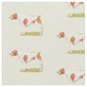 Tissu d'art breton des chiens espagnols