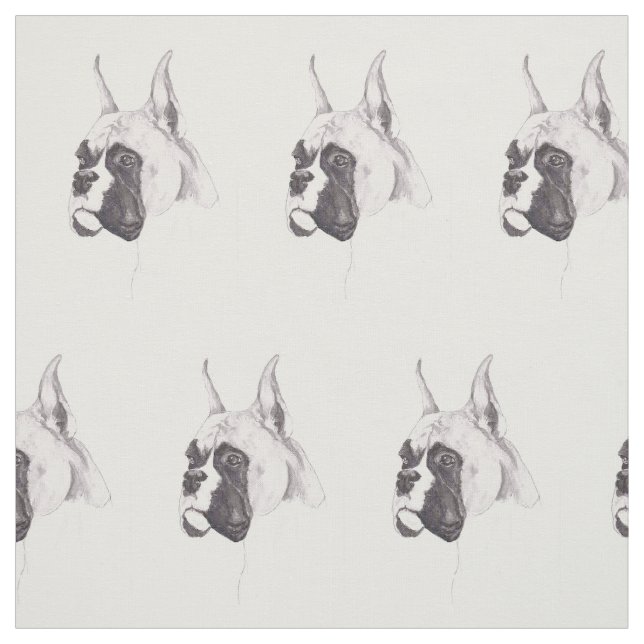 Tissu d'art de chien de boxeur (Échantillon)