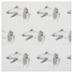 Tissu d'art de chien de dessin de barzoï