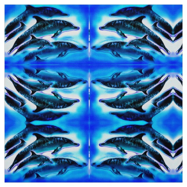 Tissu Dauphins fous (Échantillon)