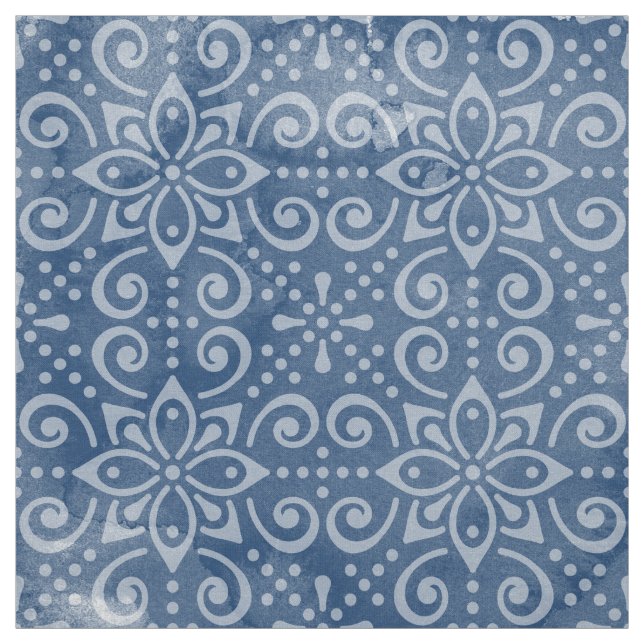 Tissu de batik de marine (Échantillon)