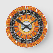 Tissu de boue moderne Kente Motif Horloge murale
