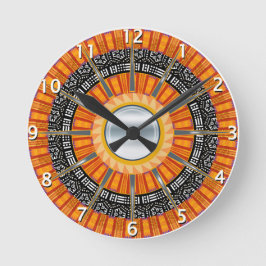 Tissu de boue moderne Kente Motif Horloge murale