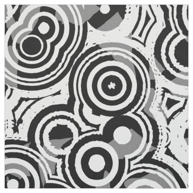 tissu de cercles abstraits (Échantillon)