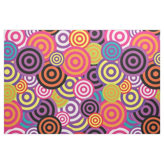 tissu de cercles psychédéliques (Yard)