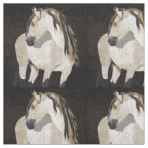 Tissu de cheval blanc