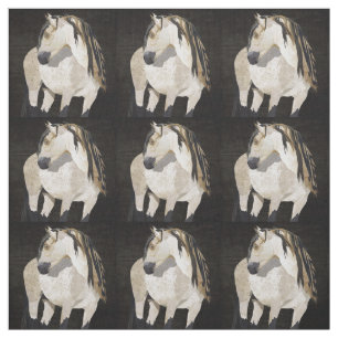 Tissu de cheval blanc
