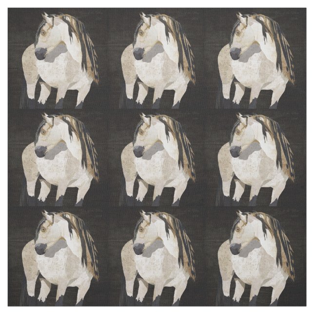 Tissu de cheval blanc (Échantillon)