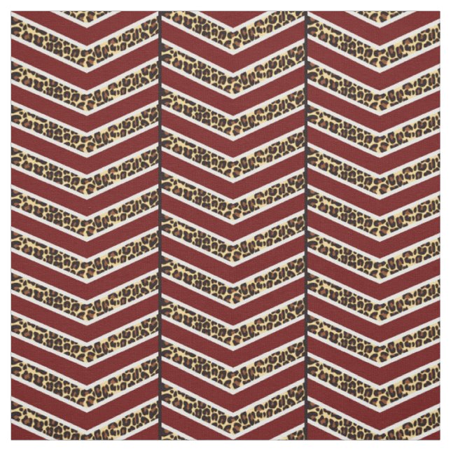 Tissu de Chevron d'empreinte de léopard (Échantillon)