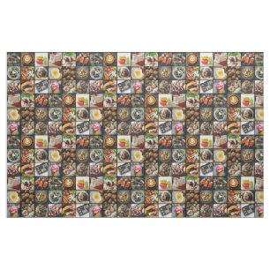 Tissu de collage de photo de fin gourmet