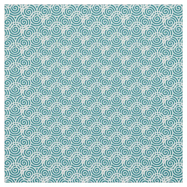 Tissu de conception abstraite à trois spirales bla (Échantillon)