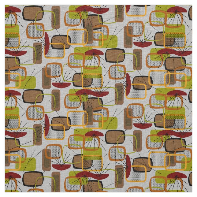 Tissu de conception des rectangles modernes du mil (Échantillon)