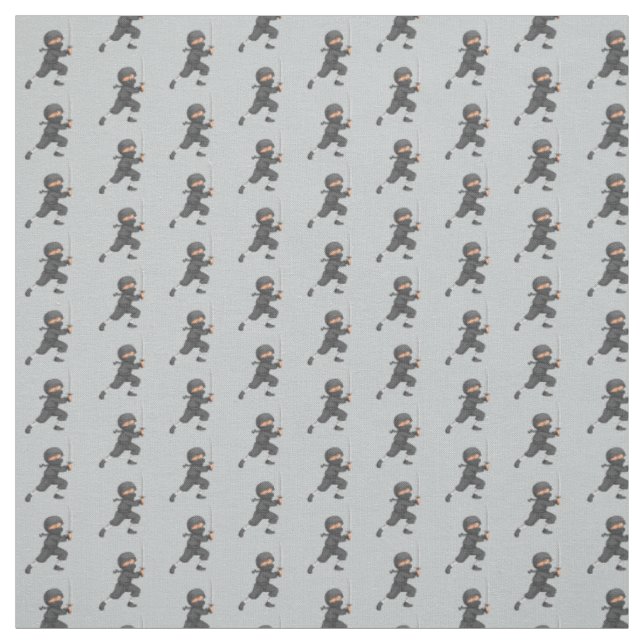 Tissu de conception Ninja gris (Échantillon)